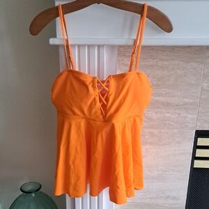 Cupshe Orange Strappy Bikini Top
